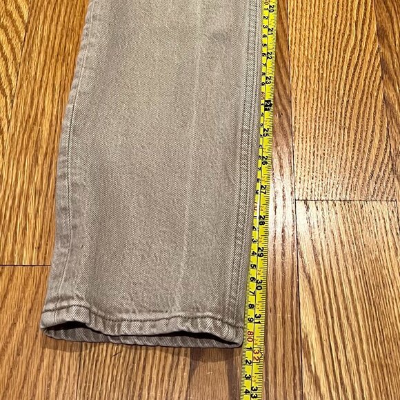 Abercrombie & Fitch Curve Love 90's Straight Ultra High-Rise Jeans, Tan, Size 23 - Picture 7 of 7